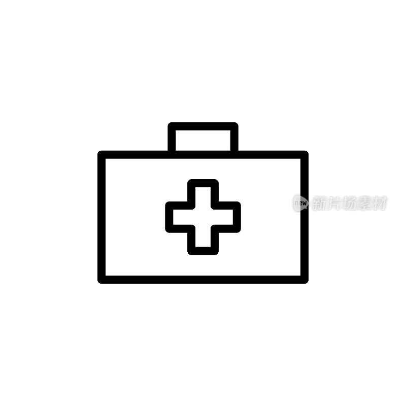 Illustration Vector graphic of medical kit bag icon